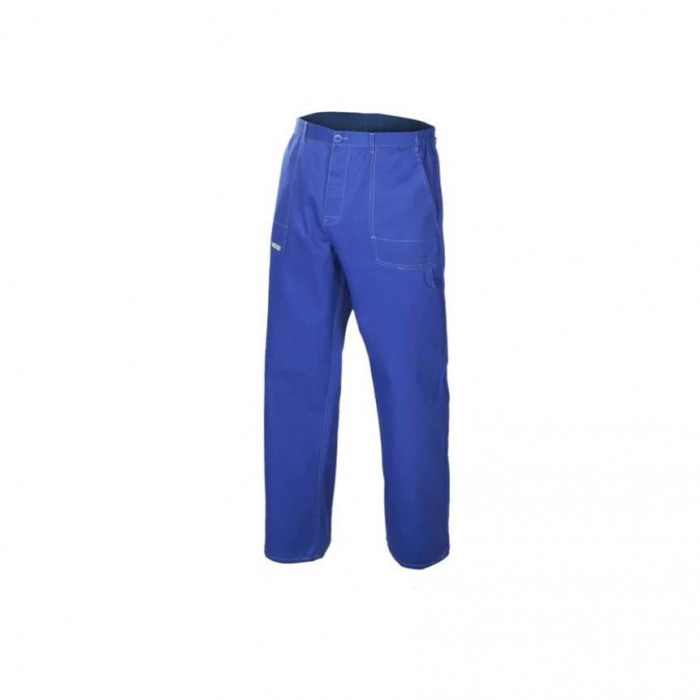 Pantaloni de lucru cu talie inalta, albastru, model Confort, 170 cm, marimea L