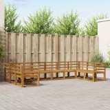 vidaXL Set de canapele de exterior 10 pcs natural Lemn Solid de Acacia 3367037