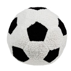 Perna decorativa minge de fotbal, 28 cm, Alb/Negru