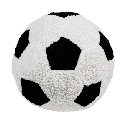 Perna decorativa minge de fotbal, 28 cm, Alb/Negru foto