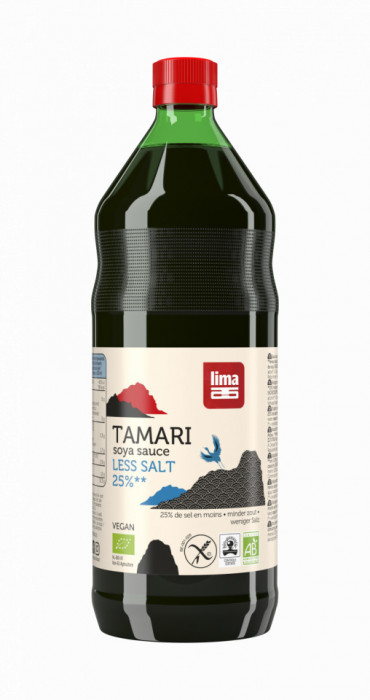 Sos De Soia Tamari Cu Continut Redus De Sare Eco 250ml Lima