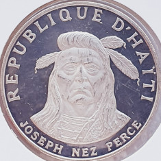 106 Haiti 10 Gourdes 1971 47g 99.9% Joseph Nez Perce km 84 proof argint