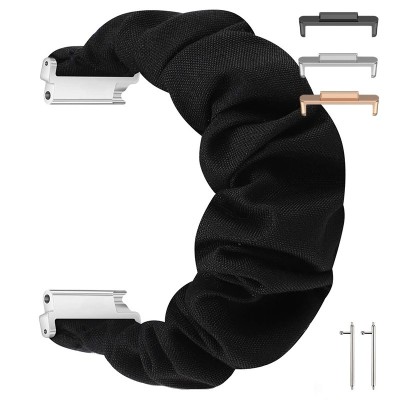 Curea textila elastica, compatibila Huawei Watch Fit 2, cu adaptor dedicat, Scrunchies 5 foto