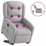 vidaXL Scaun electric pentru masaj picioare &icirc;n picioare stofa gri nor