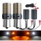 Set 2 x PY21W BAU15S cu dubla culoare Semnalizare galbena + Lumina de zi alba
