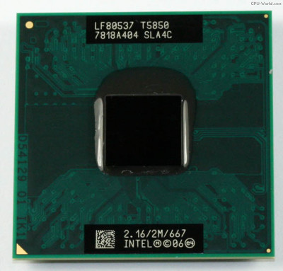 Procesor laptop Intel Core 2 Duo T5850 2,16 GHz 2M 667MHz foto