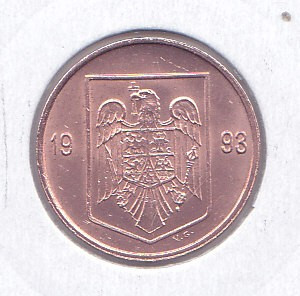 Moneda Romania 1 Leu 1993 - KM#115 UNC foto