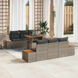 Cumpara ieftin Set de canapele pentru grădină 7 pcs Gri Rattan poli