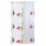 Perdea de dus Pufo Pink Blossom, 180 x 180 cm, alb