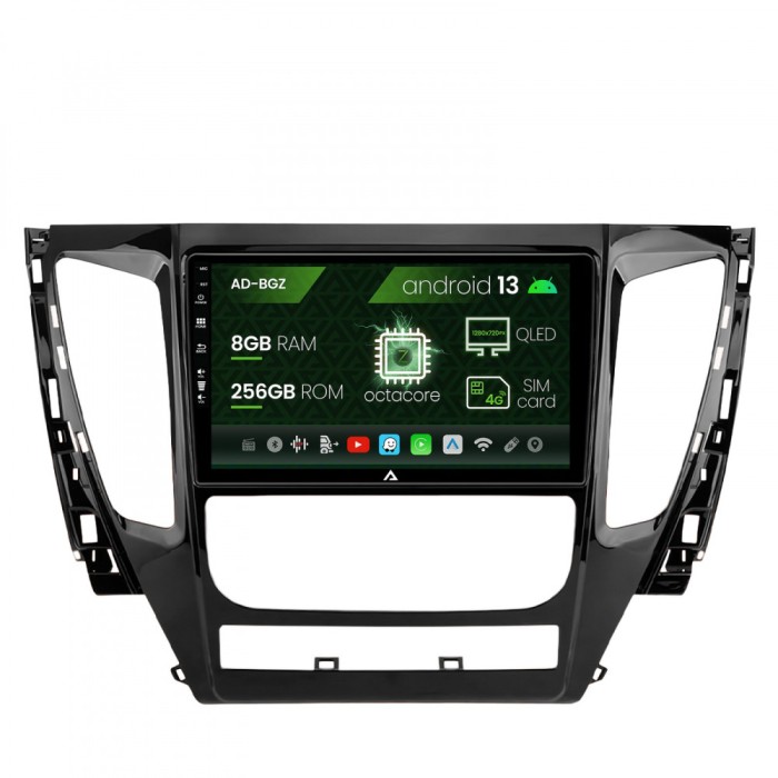 Navigatie Mitsubishi Pajero (2016-2018), Android 13, Z-Octacore 8GB RAM + 256GB ROM, 9 Inch - AD-BGZ9008+AD-BGRKIT270