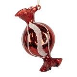 Cumpara ieftin Set 6 ornamente brad Craciun Bomboana sticla rosie alba 5x4x10 cm