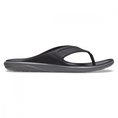 Șlapi Crocs Men&amp;#039;s Swiftwater Wave Flip Negru - Black/Slate Grey foto