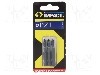 Set 3 Capete Surubelnita Pozidriv PZ1, 1/4&quot; (6.3mm) C.K T4560 - Otel, 50mm