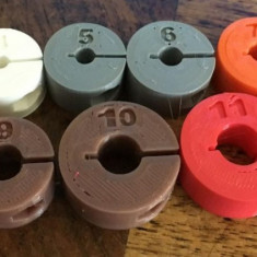 Set limitatoare de adancime de gaurire din plastic diametre 3 - 12mm
