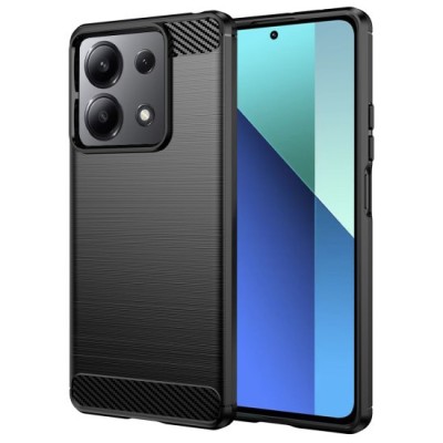 Husa pentru Xiaomi Redmi Note 13 4G - Techsuit Carbon Silicone - Black foto