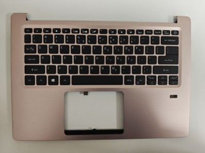 Carcasa superioara cu tastatura palmrest Laptop, Acer, Aspire 1 SF114-32, N17W6, 6B.GZPN1.009, roz, layout US foto