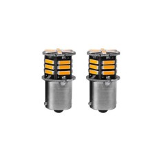 Set 2 becuri o faza T.N. BAU15S 21SMD 12V 300 lumen lumina galbena Cod: HH016 Automotive TrustedCars
