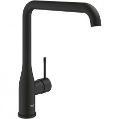 Baterie de bucatarie Grohe Essence 30505KF0, 3/8&#039;&#039;, tip L, pipa inalta, pivotanta, mat, Negru