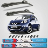Cumpara ieftin Ștergătoare Parbriz TeamCar&reg; Set Față Nissan Micra K13 (2010-2016) Cauciuc Natural Hook 530mm 340mm