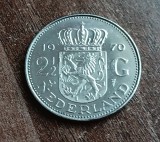 C50 - Moneda foarte veche - Olanda ante euro - 2 1/2 gulden - 1970, Europa
