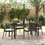 Cumpara ieftin Set de masă pentru grădină 5 pcs Maro Rattan poli