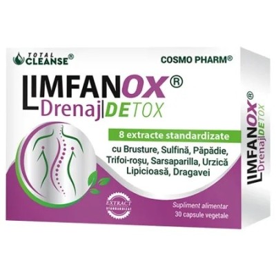 LIMFANOX DRENAJ DETOX 750MG 30CPS VEGETALE foto