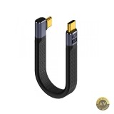 Cablu Date si Incarcare USB-C - USB-C OEM Angled 8K Video Version 3 240W 0.15m Negru