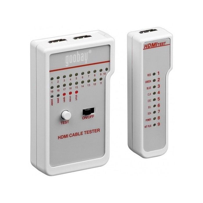 Tester pentru cabluri HDMI Goobay, 9 V Tester pentru cabluri HDMI Goobay, 9 V