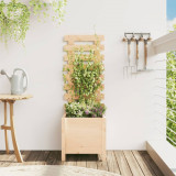 VidaXL Jardinieră de grădină cu raft, 39x39,5x114 cm, lemn masiv pin