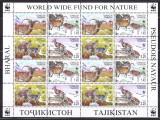 DB Fauna Tadjikistan Capre WWF MNH, Nestampilat