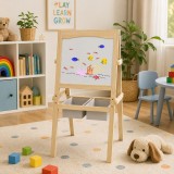Cumpara ieftin Tabla tip sevalet pentru desen/pictura, cu 2 fete, 3 in 1, 2 compartimente, 58x50.5x109 cm