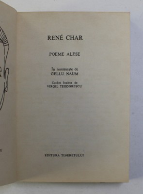 POEME ALESE de RENE CHAR , 1969 foto