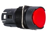 Comutator cu apăsare 16mm roșu