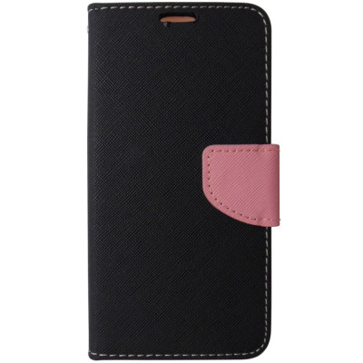 Husa tip carte cu stand Fancy Book negru cu roz pentru Samsung Galaxy S23 5G foto