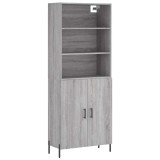Cumpara ieftin Dulap inalt, gri sonoma, 69,5x34x180 cm, lemn compozit