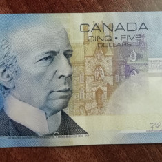 M1 - Bancnota foarte veche - Canada - 5 dolari - 2002