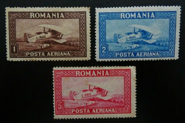 Romania LP 80 a , Posta aeriana C-Raiu fil orizontal , MNH/** , calitatea a II a