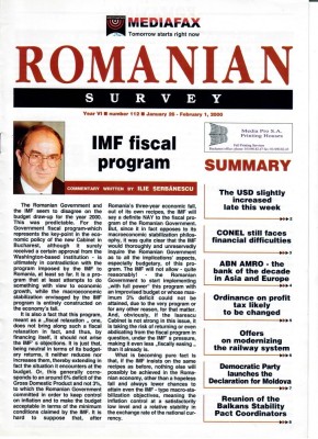 Romanian Survey, nr. 112, 26 ianuaie- 1 februarie, 2000 foto