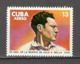Cuba.1979 Posta aeriana-50 ani moarte J.A.Mella-om politic SC.638