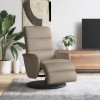 VidaXL Fotoliu rabatabil cu suport picioare cappuccino piele ecologică 356721