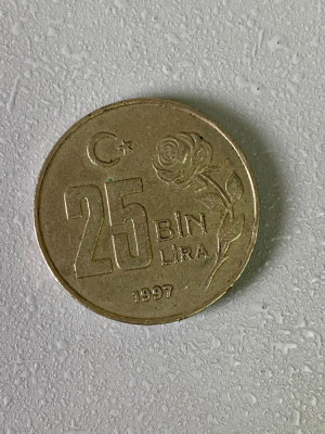 Moneda 25000 LIRE - 25 bin lira - 1997 - Turcia - KM 1041 (71) foto