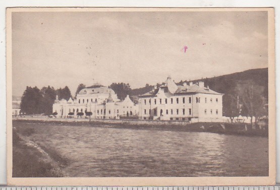 bnk cp Vatra Dornei - Pe malul Dornei - circulata 1959 - Libraria noastra