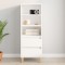 Gossi dulap inalt, alb extralucios, 40x36x110 cm, lemn compozit