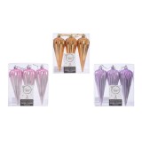 Cumpara ieftin Set 3 decoratiuni pentru brad - Blush Glitter - mai multe culori | Kaemingk