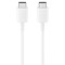 Cablu de Date USB-C to Type-C Fast Charging 25W, 1.8m - Samsung (EP-DW767JWE) - White (Bulk Packing)