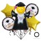 Baloane cu tematica Absolvire, Cyrax, set din 5 baloane, 1 Figurina Absolventa, 2 stele, 2 rotunde, din folie de aluminiu, 70 x 40 cm, Aer si Heliu, A