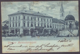 1217 - TARGU-MURES, street stores, Litho, Romania - old postcard - used - 1901, Circulata, Printata