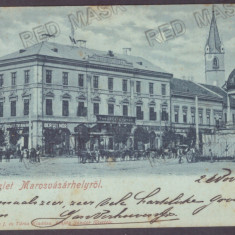 1217 - TARGU-MURES, street stores, Litho, Romania - old postcard - used - 1901