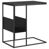 Cumpara ieftin Masa laterala, negru, 55x36x59,5 cm, lemn compozit
