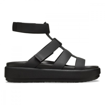Sandale Crocs Brooklyn Luxe Gladiator Negru - Black/Black foto